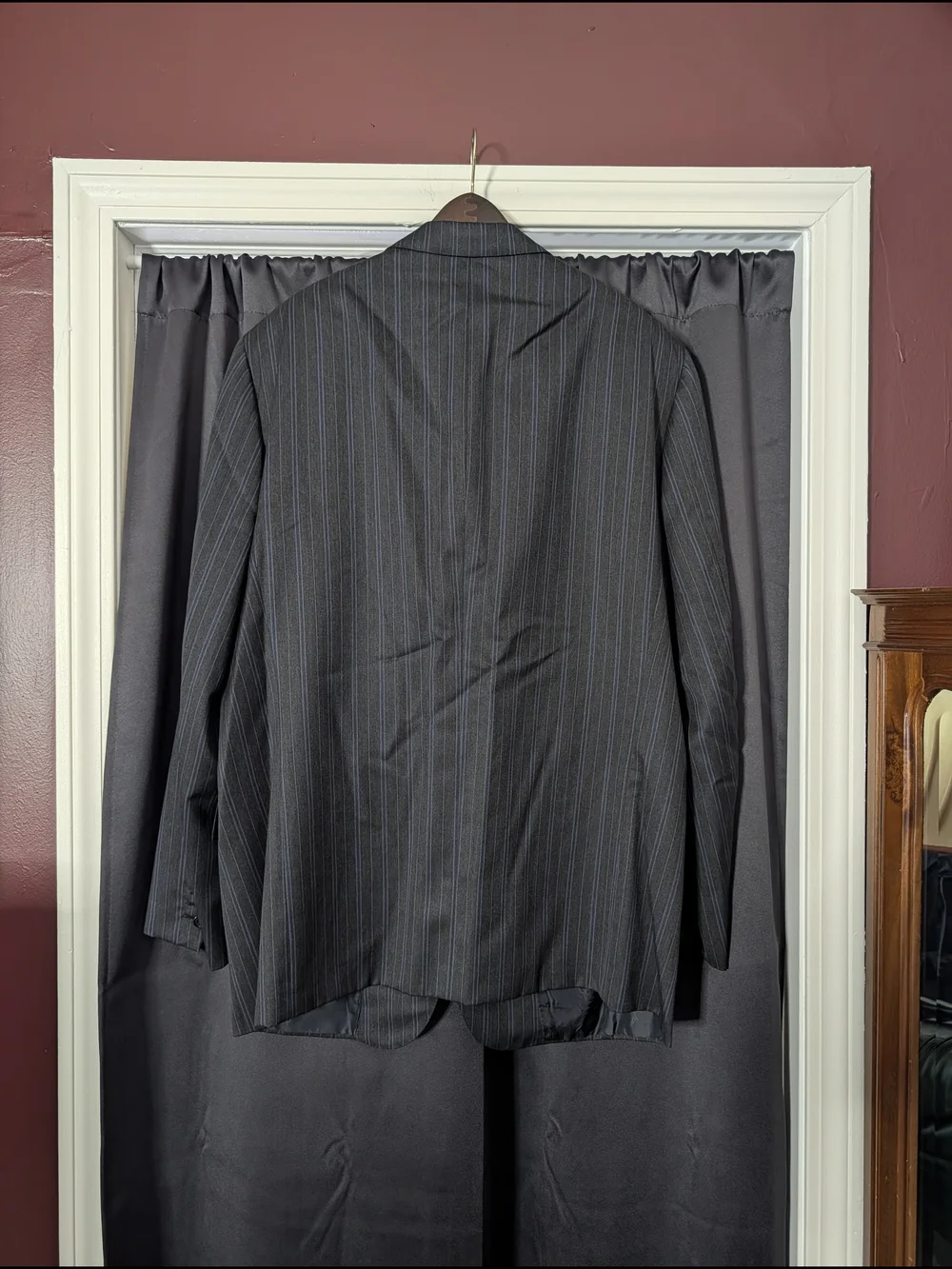 BRIONI Charcoal/Blue Striped SOFT Wool Two-Button Italian Sport Coat 48L